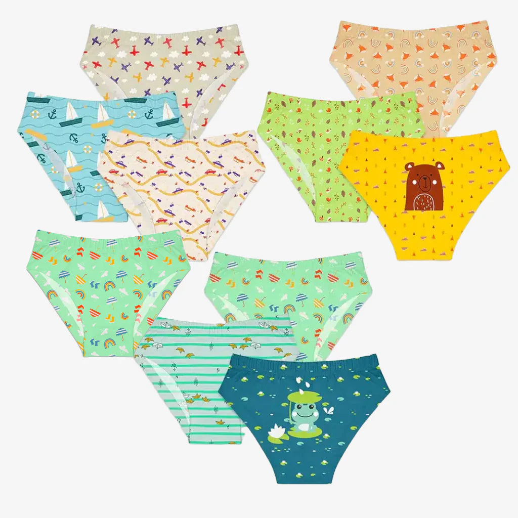 Young Girl Briefs-Assorted Pack of 10 (with Dirt Marks) No Print Choice