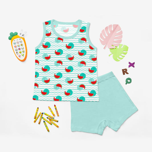 Top & Shorts Set - Whaler Melon