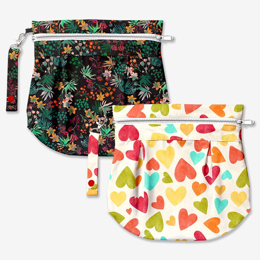 Waterproof Travel Bag - Pack of 2 - Baby Hearts & Shruberry