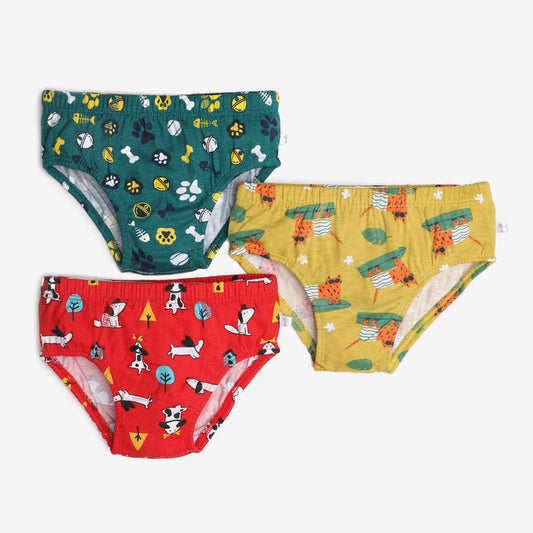 Young Boy Briefs -9 Pack (Paws Only - Finding Dino 2.0 - Unicorn Dreams)