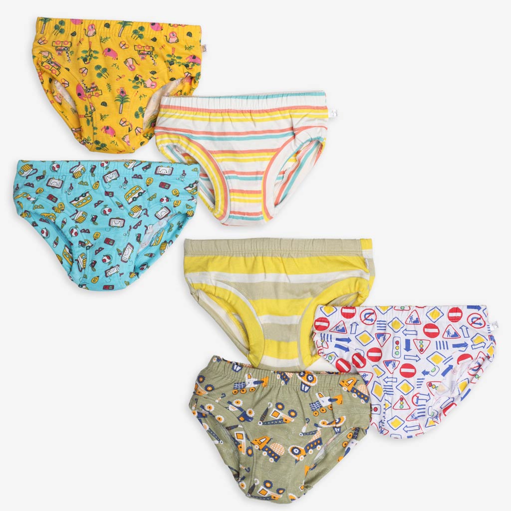 Unisex Toddler Briefs -6 Pack (Travel Tales - Navigator)