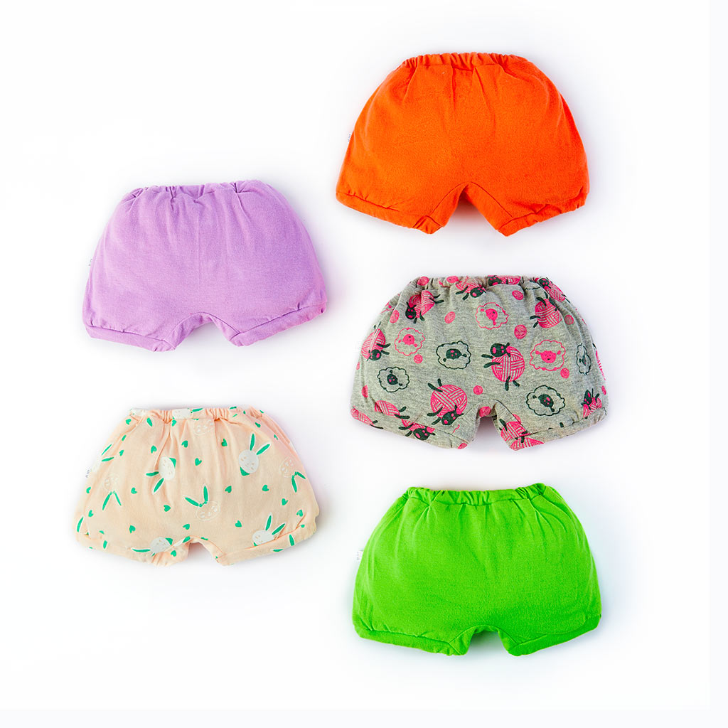 Generic Unisex Child Cotton Bloomers Pack of 5 tr123light  colorMulticolor6 Months12 Months  Amazonin Clothing  Accessories